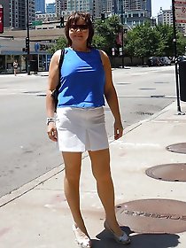 English old woman showing her hot ass