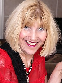 Naughty american mature lady teasing and playing