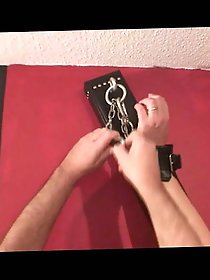 Pervert mature granny takes off hot panties