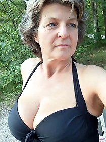 Big breasted older grannies are playing themselves