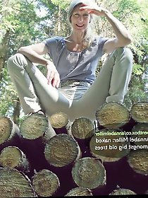 Annabel Miller naked amongst big old trees