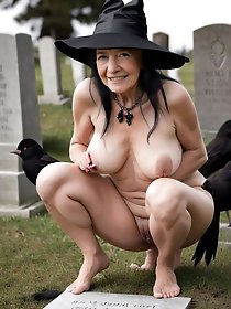 Randy old girl gets ready for sex