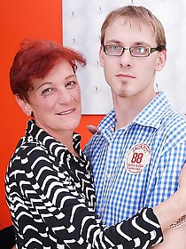 Mature slut playing around with her younger lover